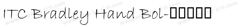ITC Bradley Hand Bol字体转换